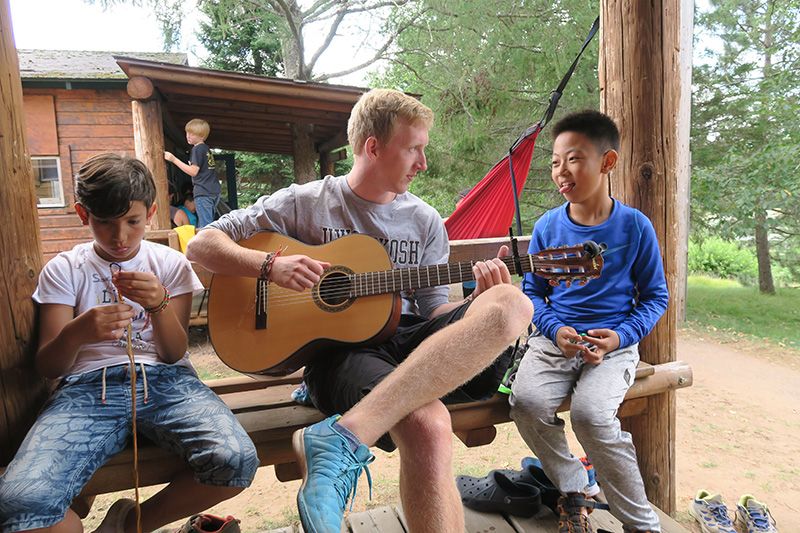 Kids enjoying some music in Summer Camp