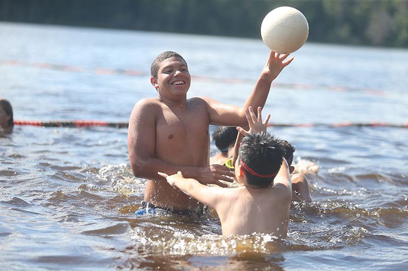 Summer Camp kids playing sports